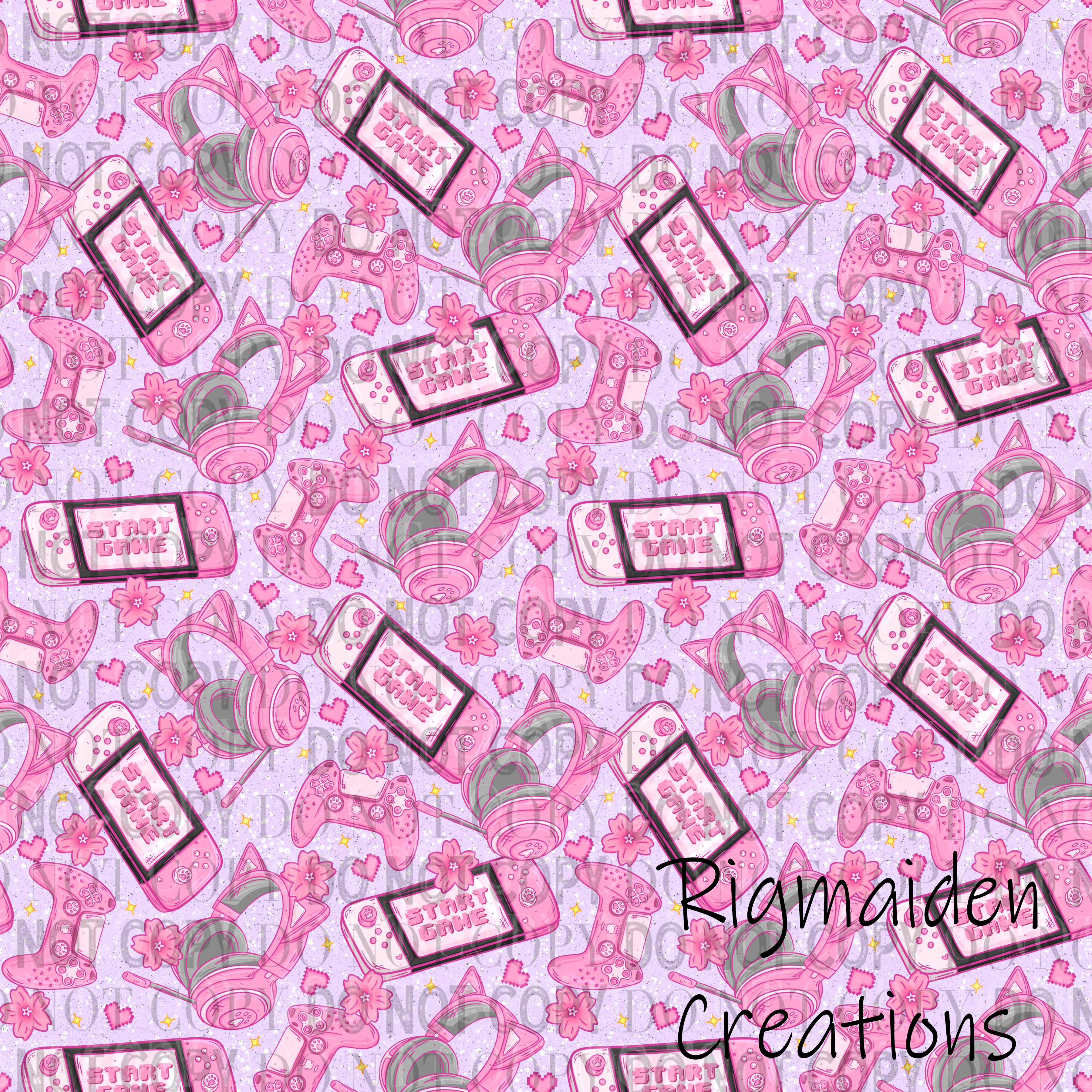 Switch Gamer Purple Patterned Vinyl 12x12