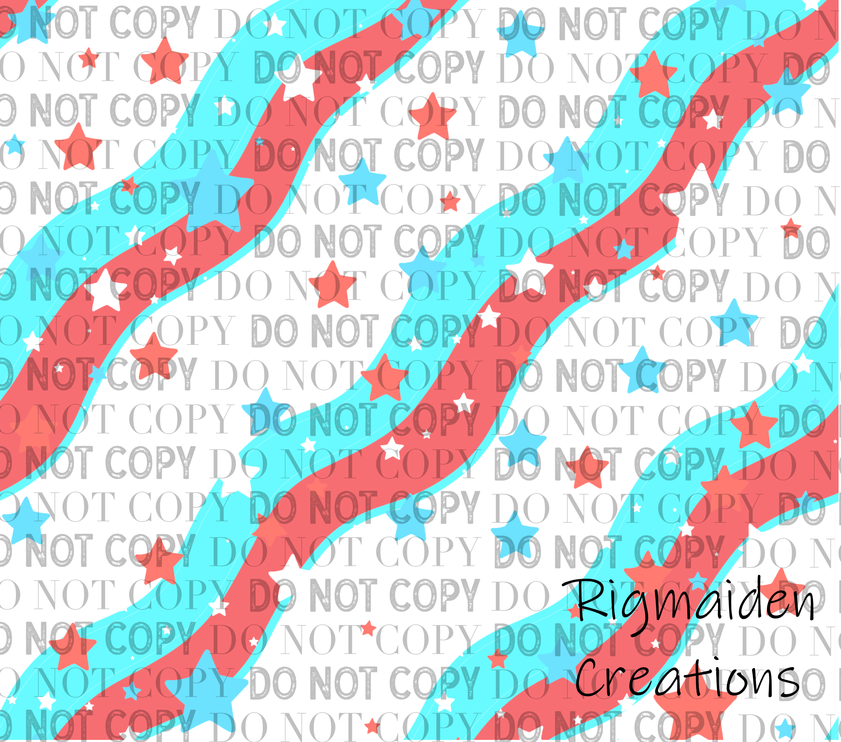 4th of July Stars and Waves 20oz Tumbler Wrap