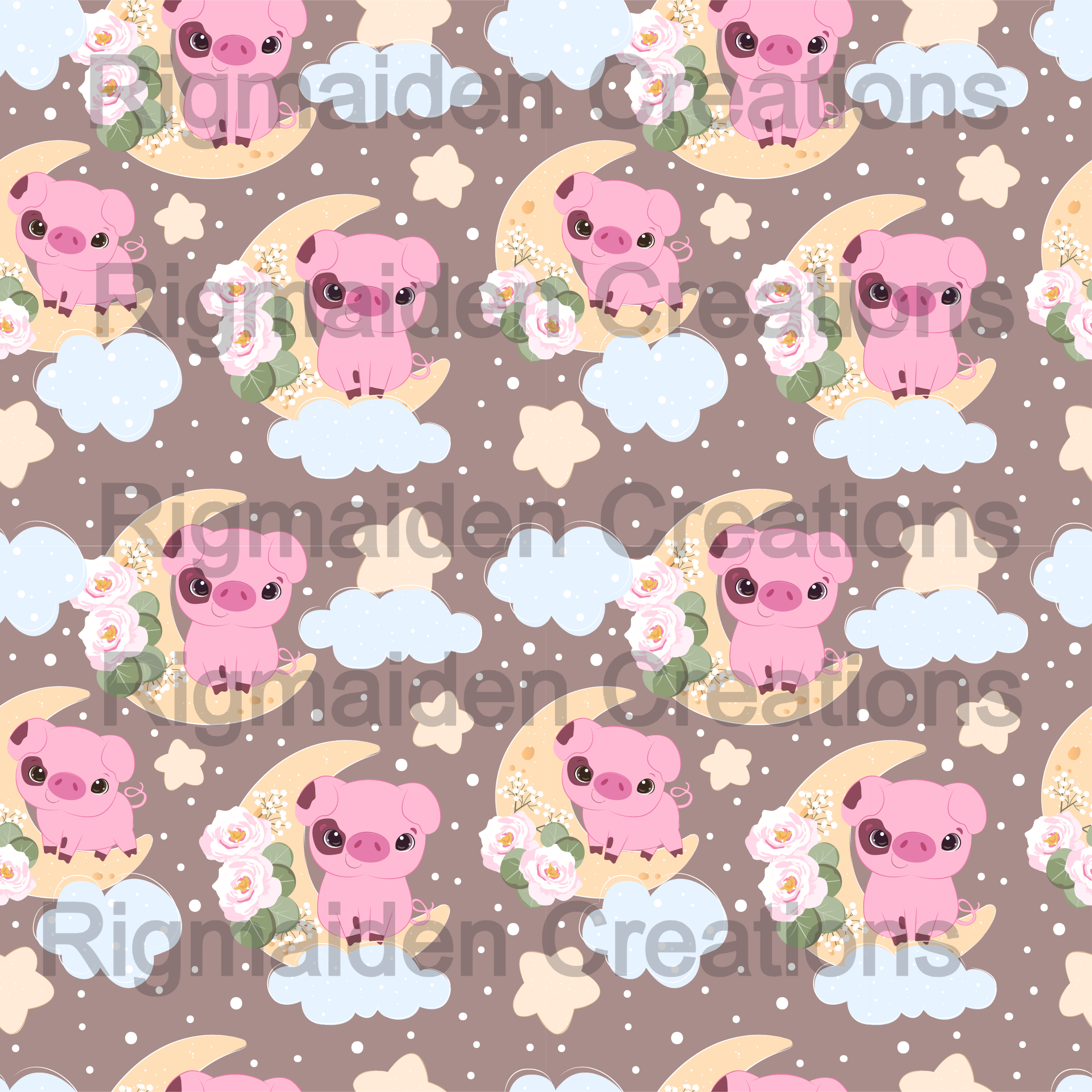 Moon Pigs Patterned Vinyl 12x12