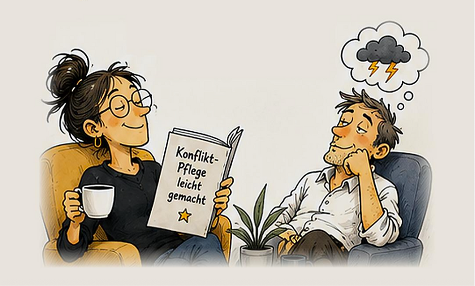 Ein Paar beim Entstehen eines Konfliktes