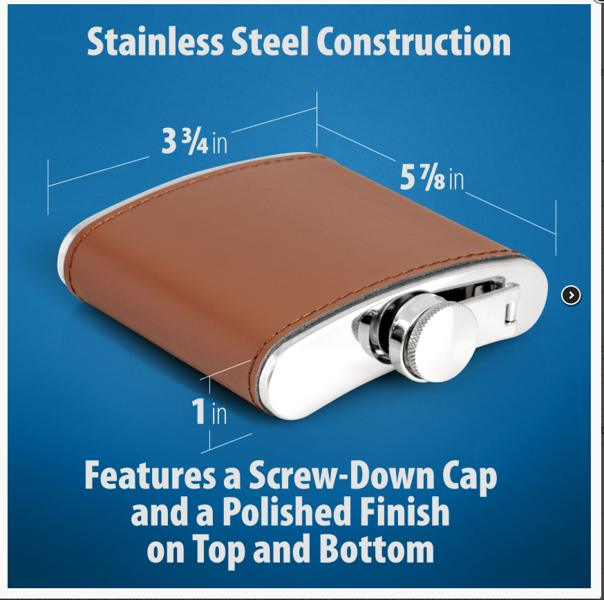 Thumbnail: Genuine Leather Flask for Father's Day