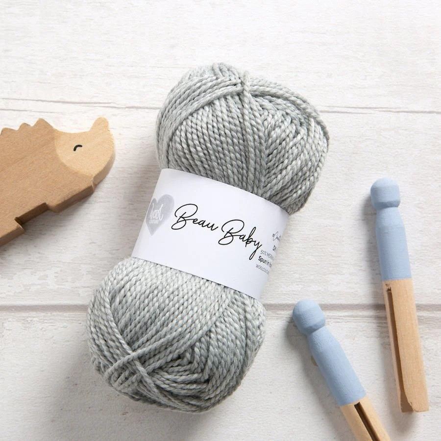 Thumbnail: Baby Comforter Newborn Gift Box Gift for Mom Knitting Kit for Beginners Easily Done Quality Wool Couture in US Seller Natural