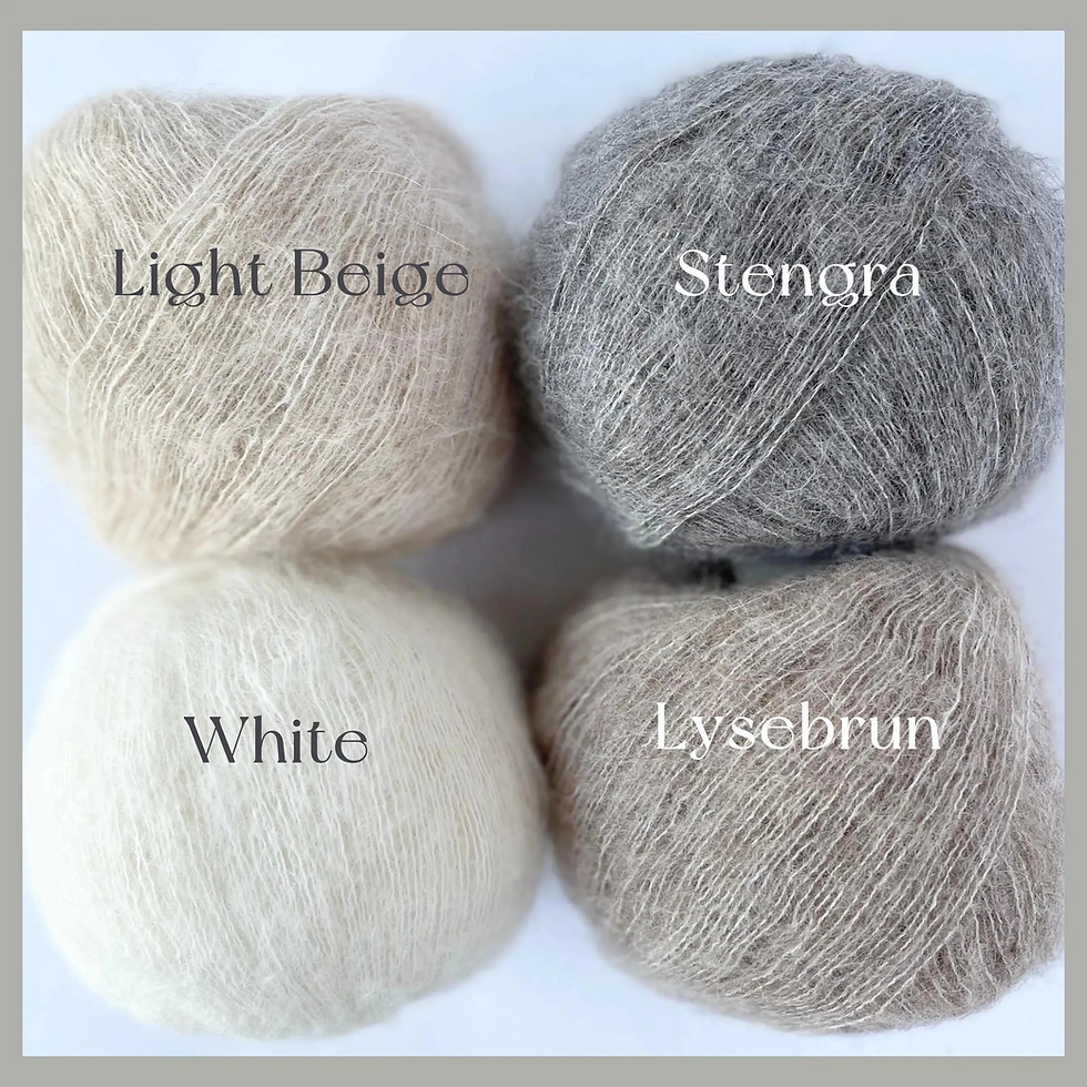 Thumbnail: Baby Alpaca Merino wool Tencel Best alternative for Mohair Midnatssol