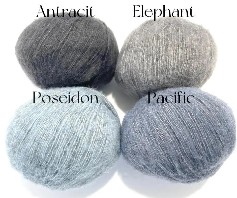 Thumbnail: Alpaca Silk Merino Wool Yak Holst Garn Lucia Lace best alternative for Mohair