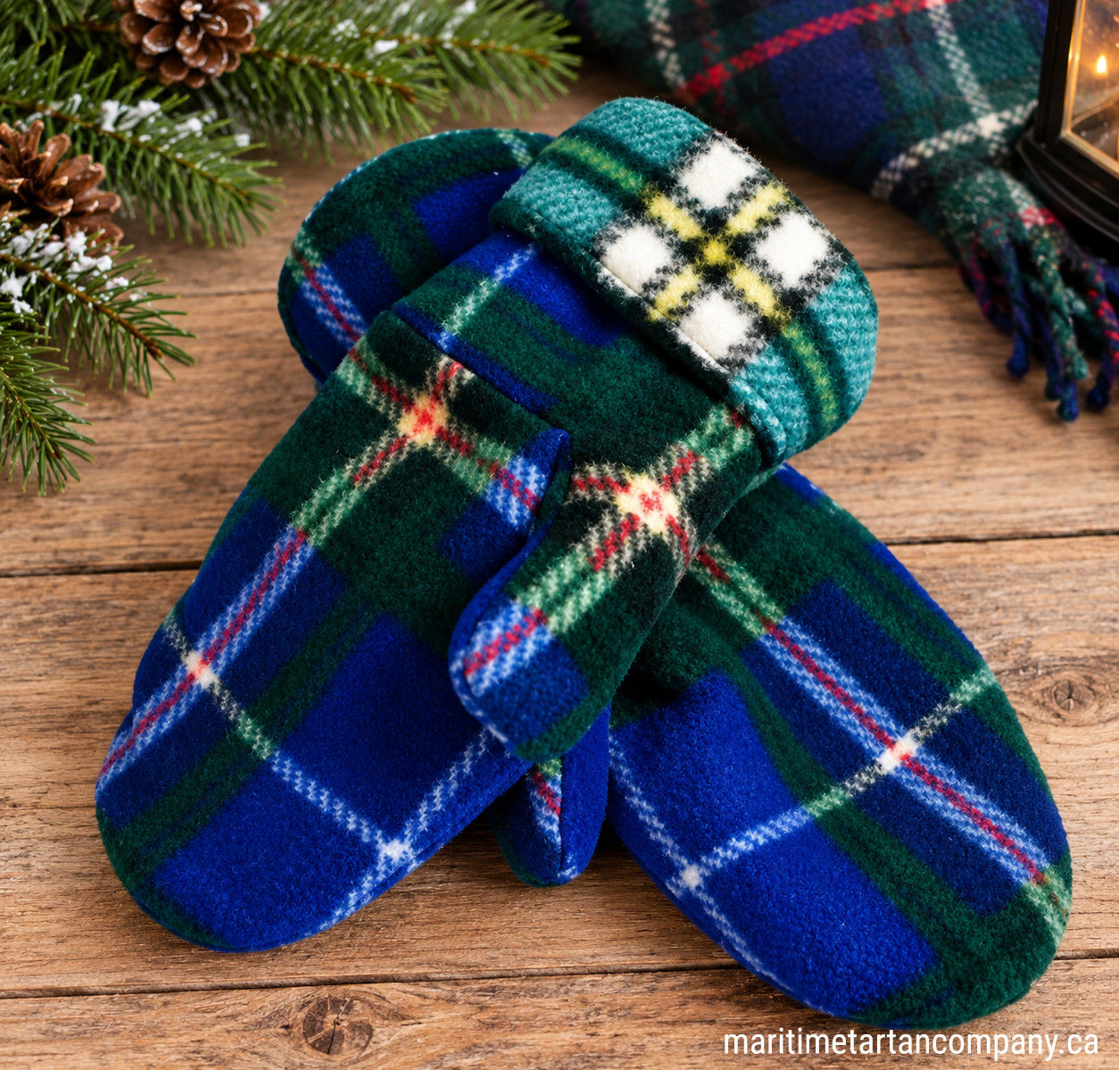 Two Tartan Mittens