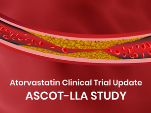 ASCOT-LLA Study: Atorvastatin vs placebo in primary prevention of CHD