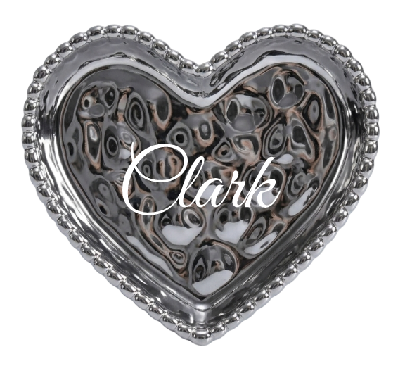 Personalized Silver Medium Heart Dish