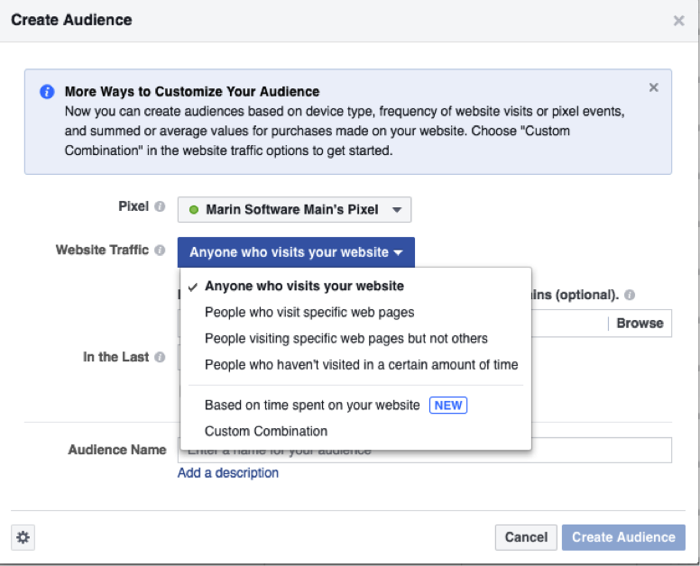 Create audience
