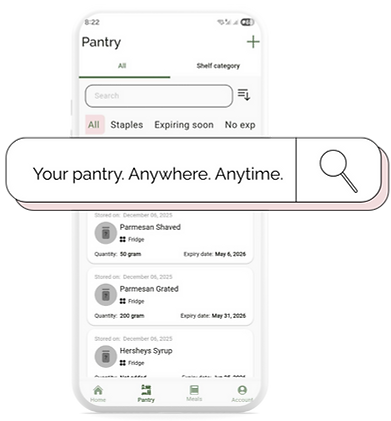 Shelve Pantry Inventory Tracking