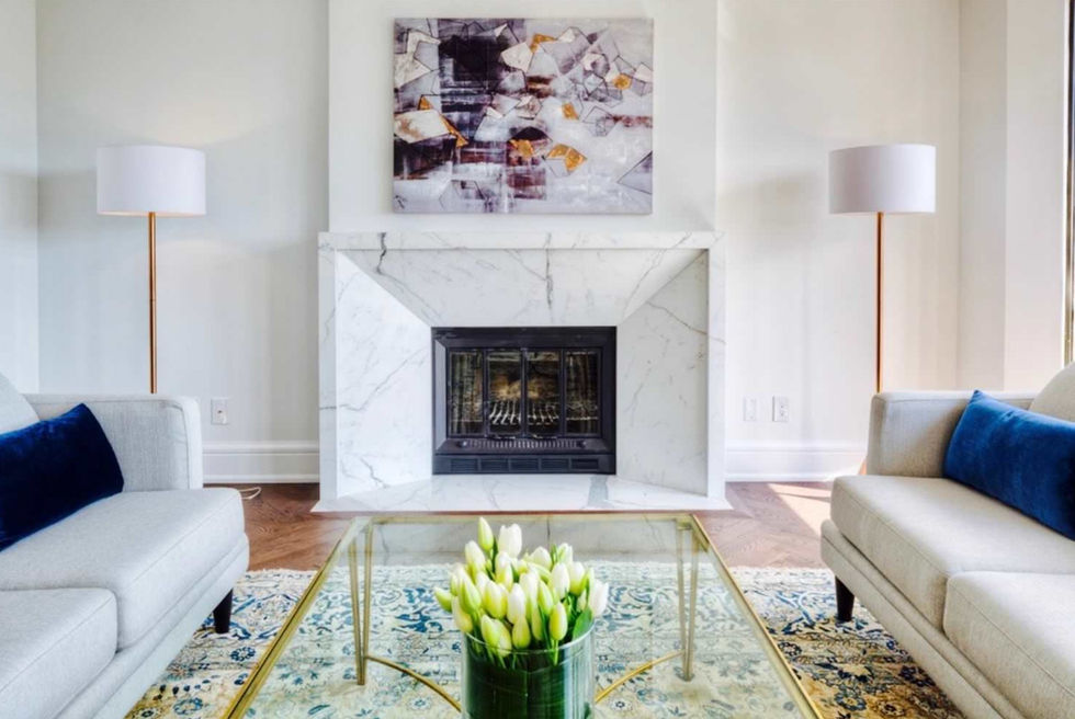 rosehill condo fireplace