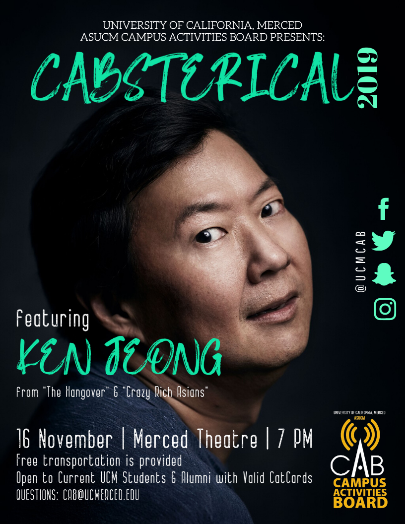 Ken Jeong CABsterical event poster