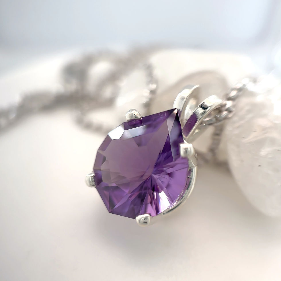 Thumbnail: Amethyst Pendant in Sterling Silver