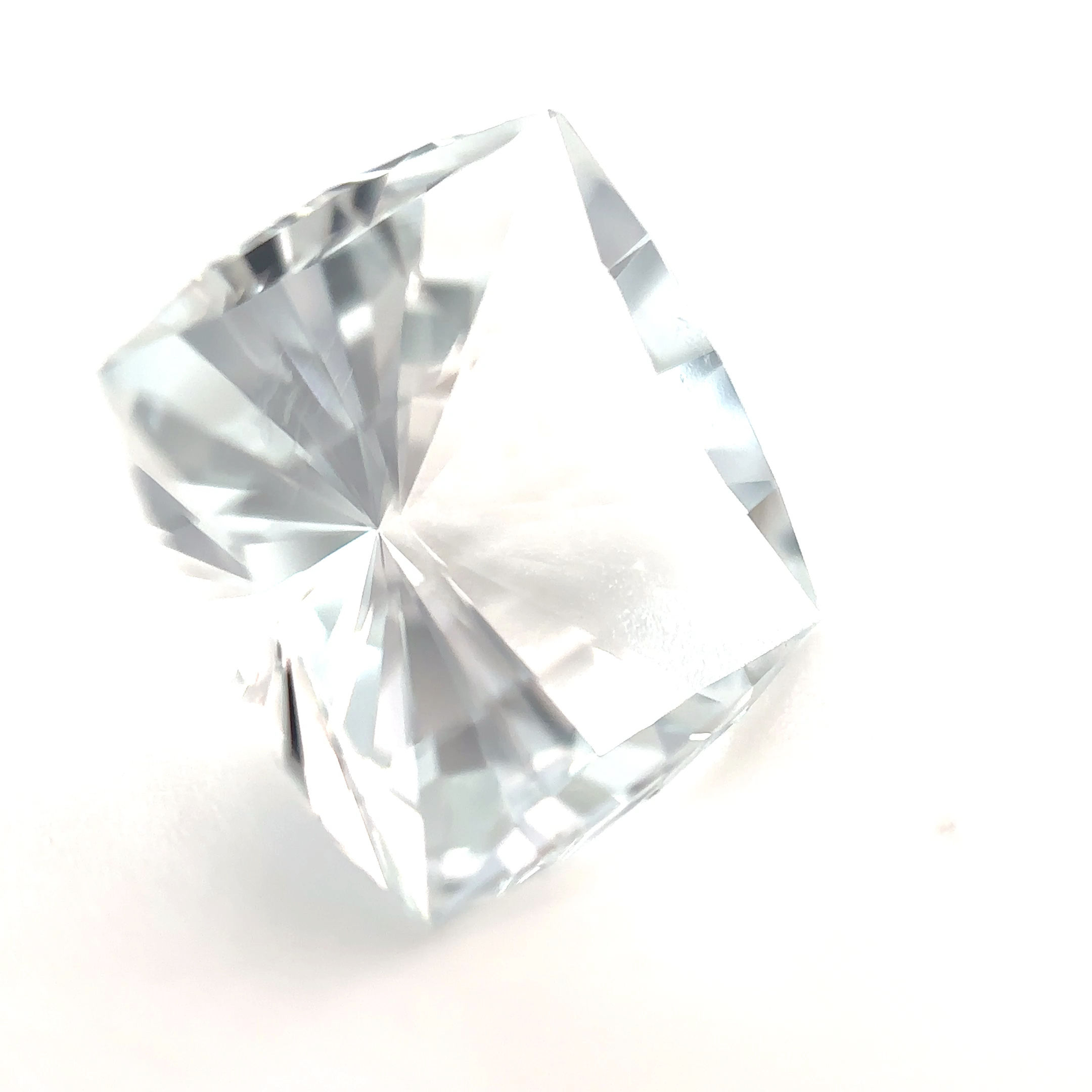 Silver Topaz 8.22 cts. 12.2 × 11.6 mm, Cushion Checkerboard
