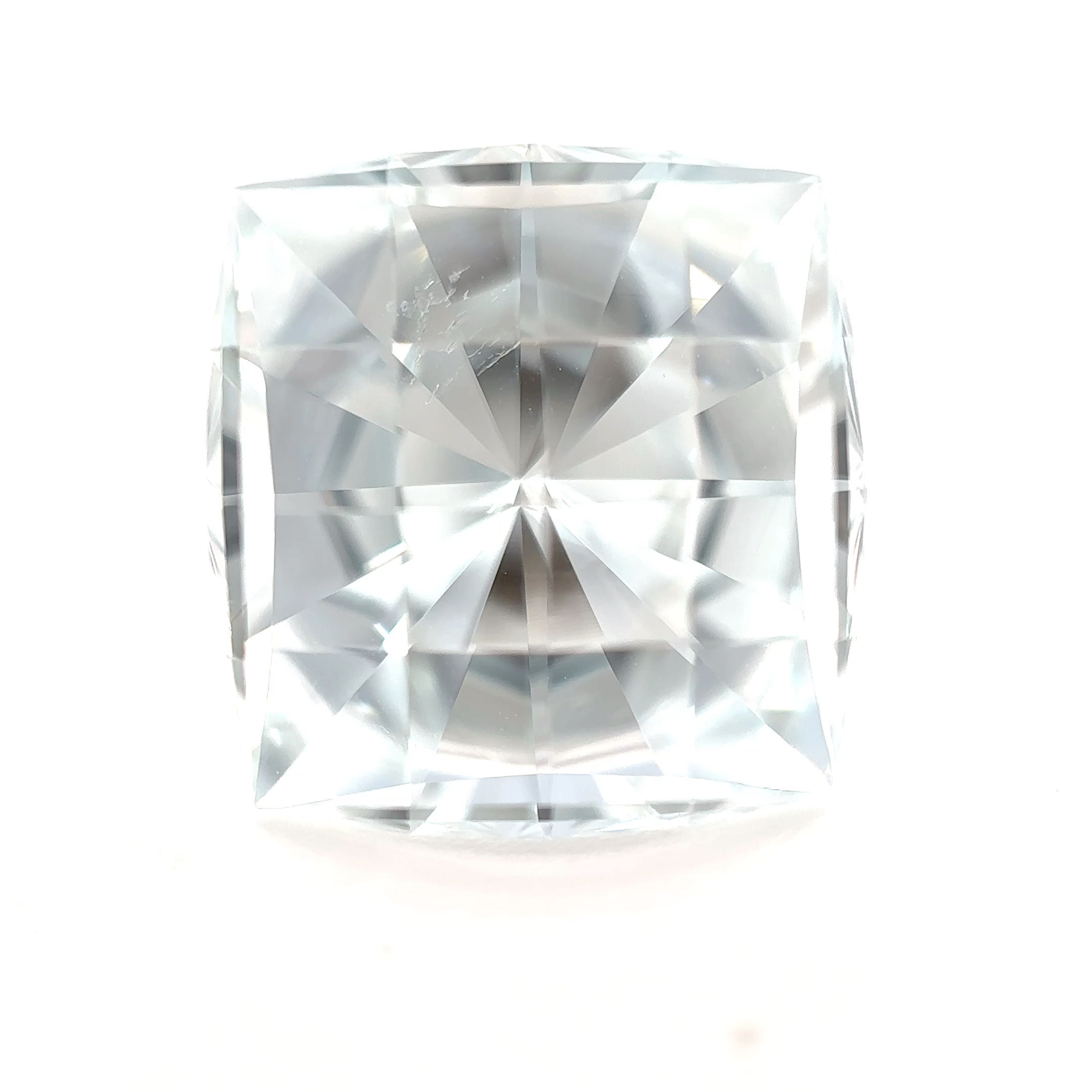 Silver Topaz 8.22 cts. 12.2 × 11.6 mm, Cushion Checkerboard