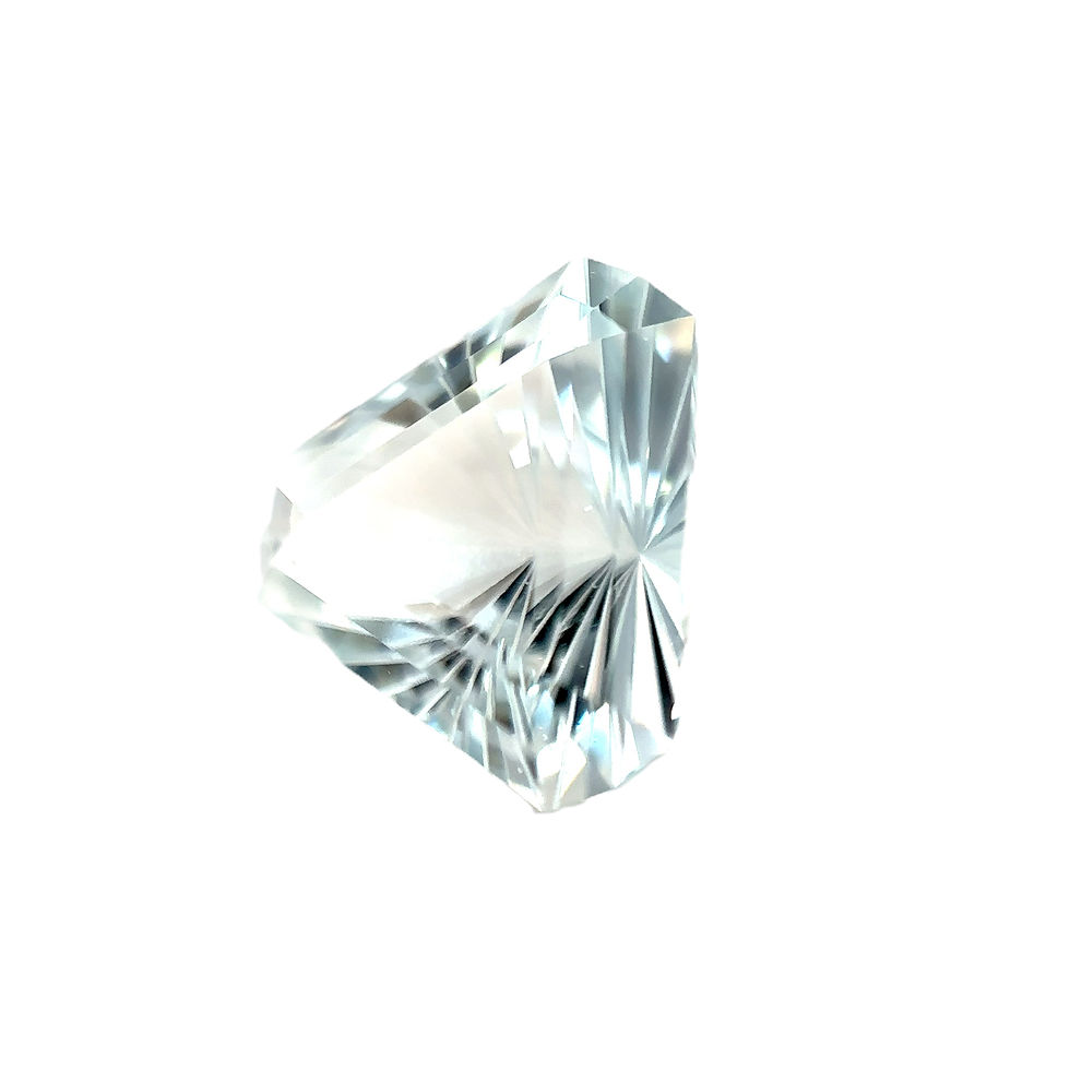 Thumbnail: Icy Blue Topaz 10.46 cts. 14.5 × 13 mm, Tribal Frosted