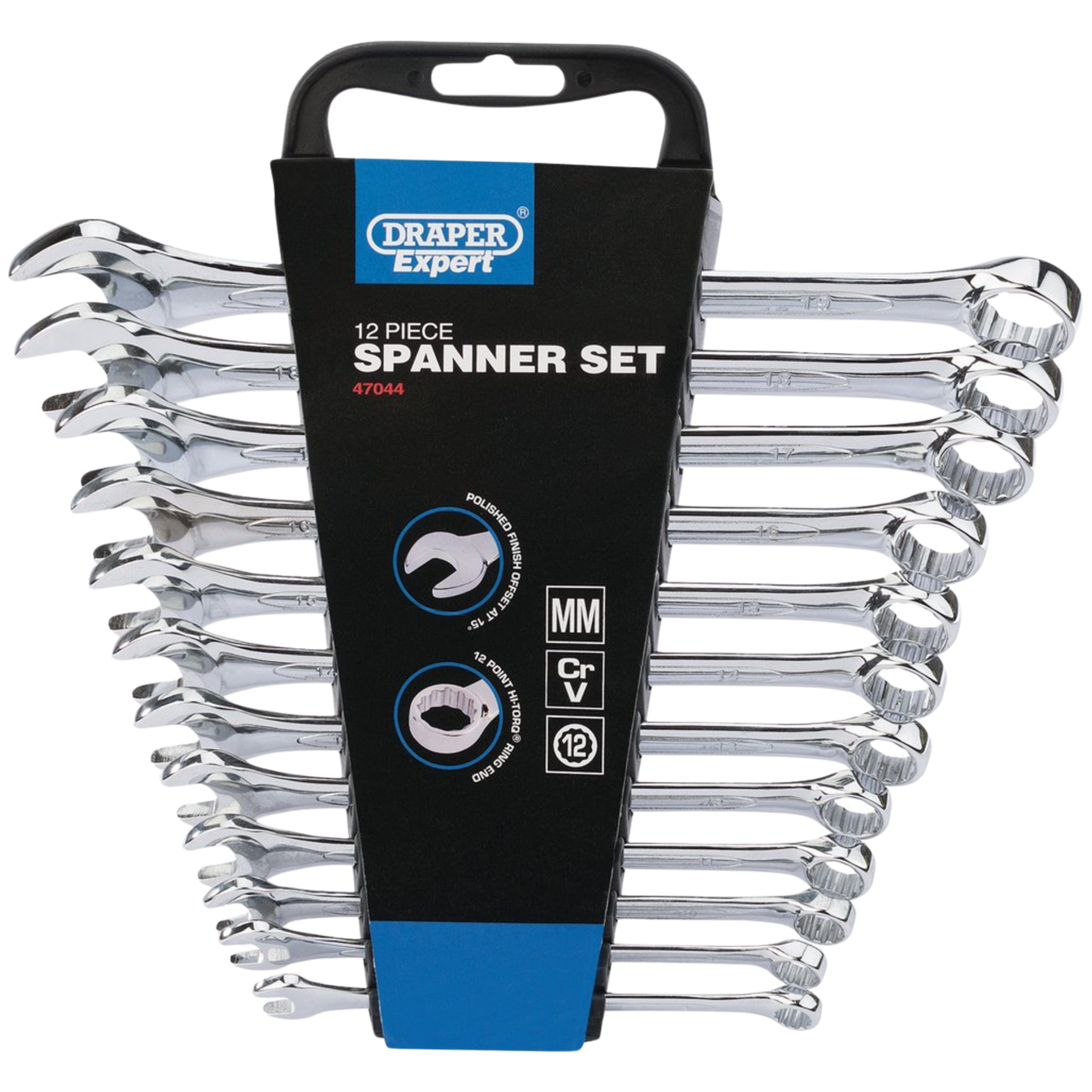 DRAPER Expert HI-TORQ® Metric Combination Spanner Set, 8 - 19mm (12 Piece)
