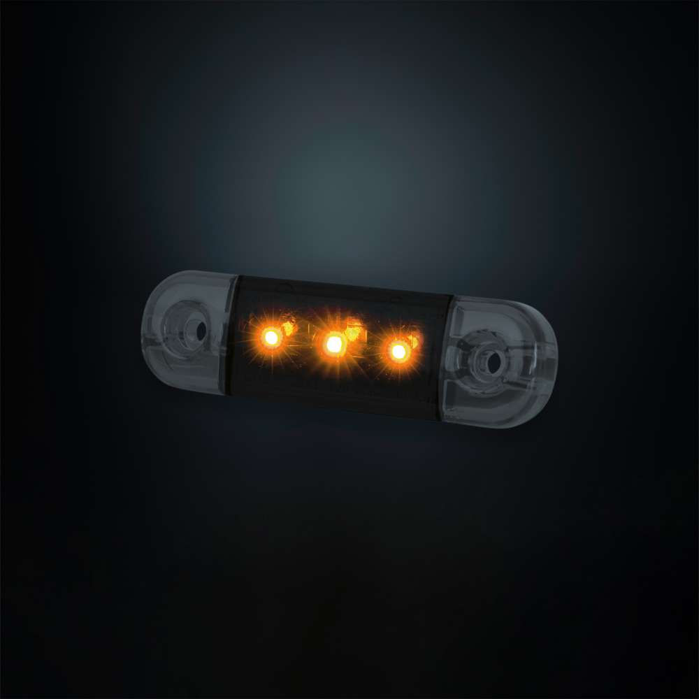 Strands Dark Knight Slim side marker lamp 3 LED amber for HGV trucks
