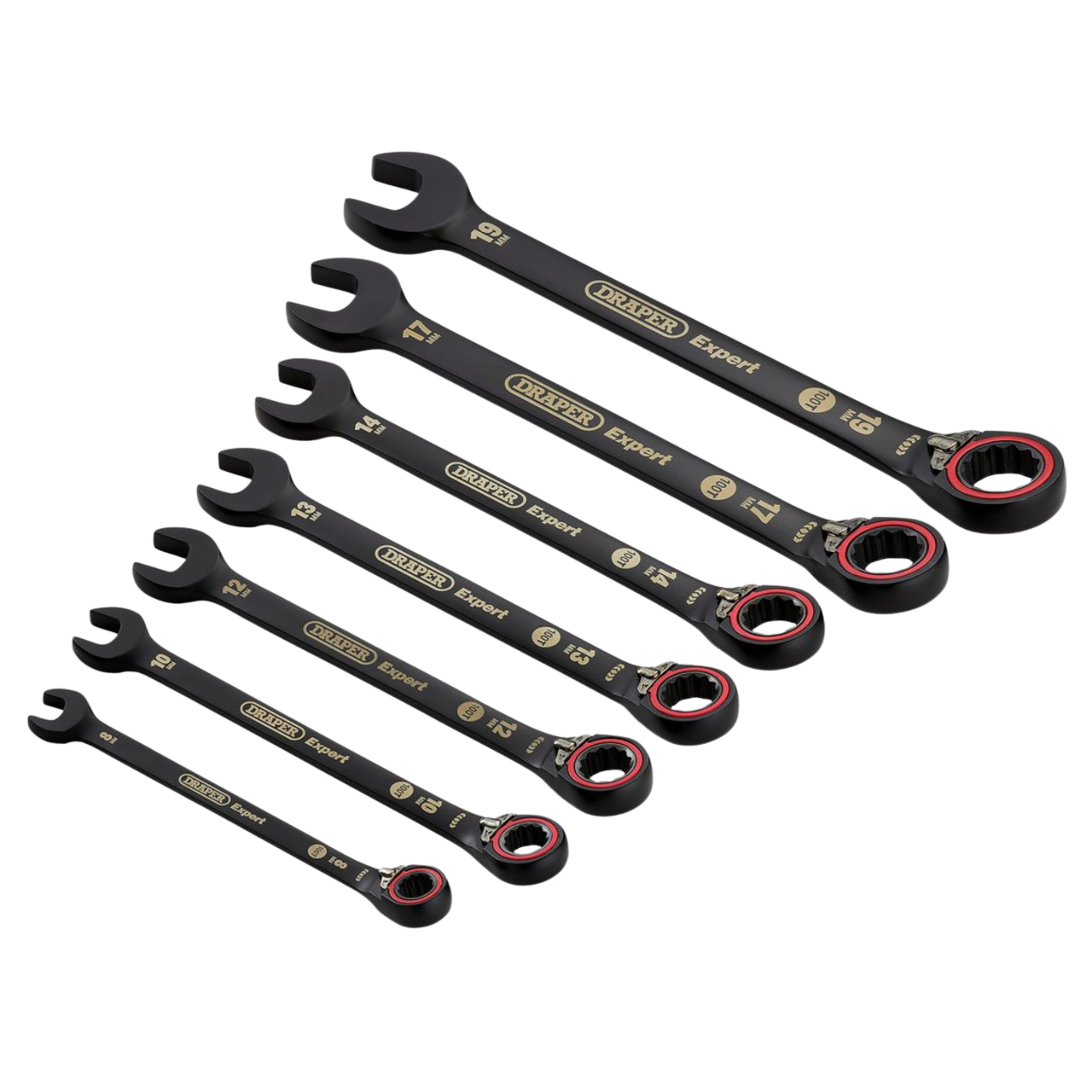 DRAPER Expert HI-TORQ® Metric Reversible Ratchet Combination Spanner Set