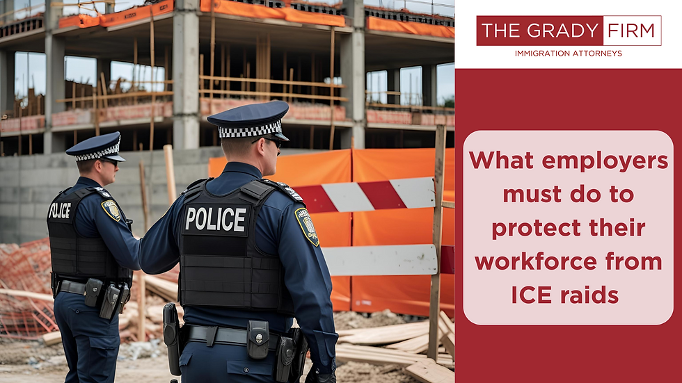 Police officers on a construction site