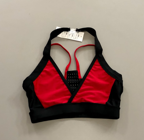 The Red X Black Ringer Crop
