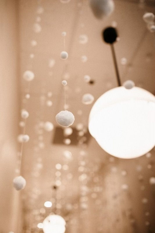 Very Honey Christmas - ceiling snowball installation