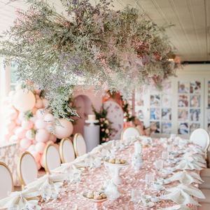 Eve Fancy - Full table set up and floral installation