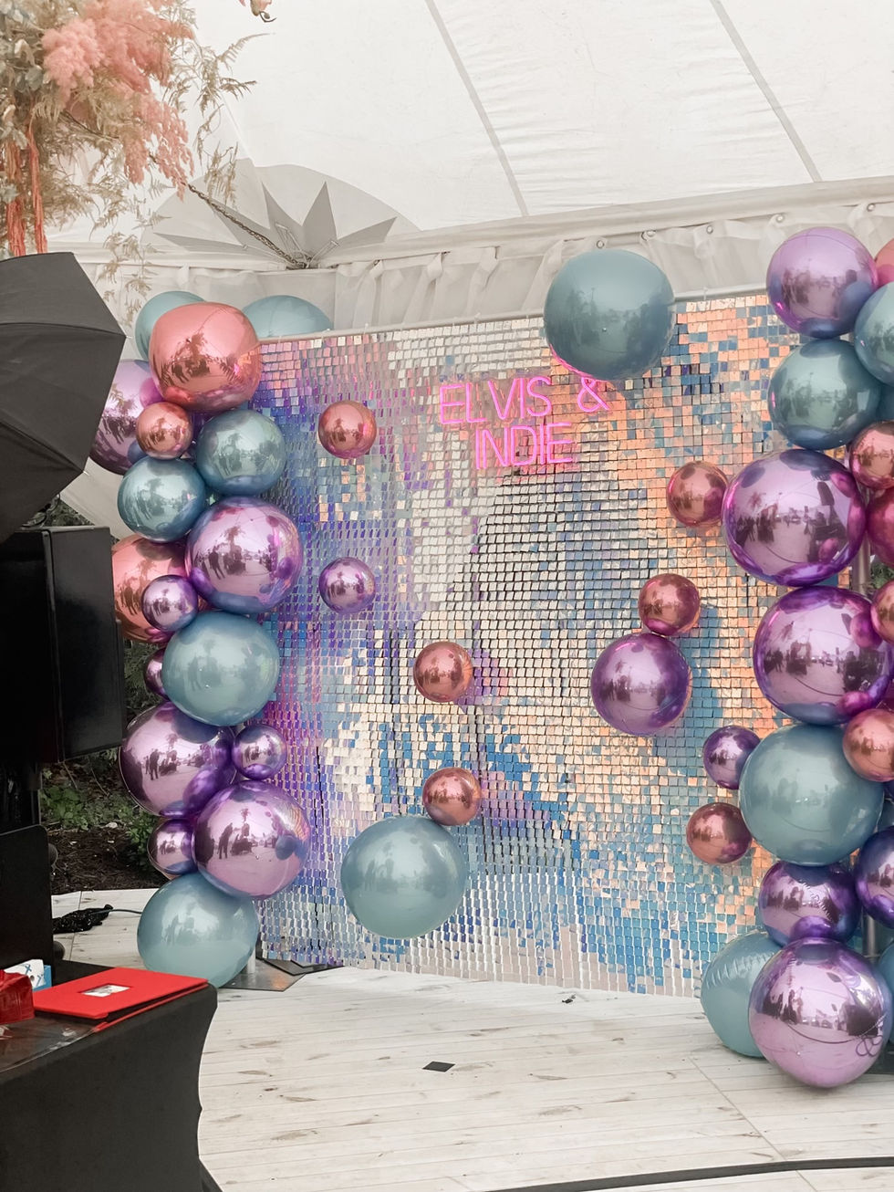 90s Throwback - disco ball backdrop