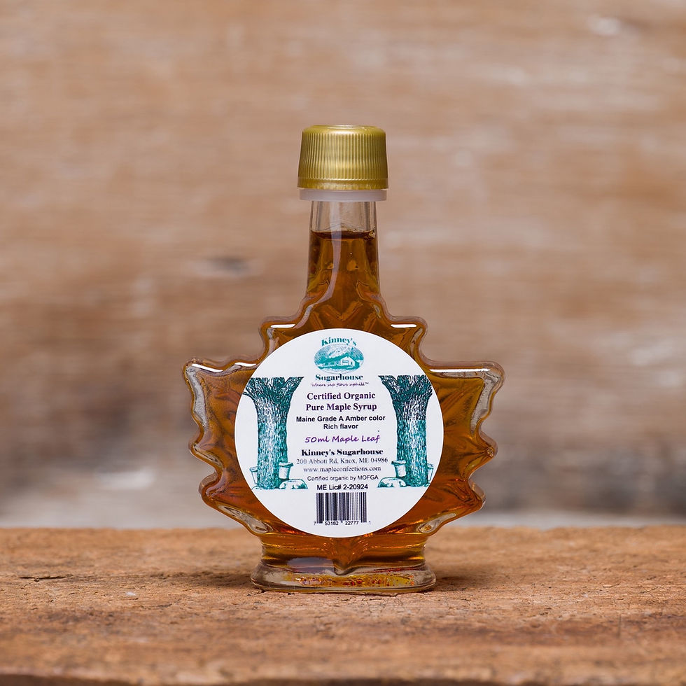 Thumbnail: Maple syrup in maple leaf shaped jar