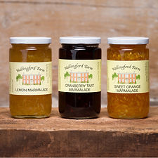 Jars of Wallingford Farm marmalades.