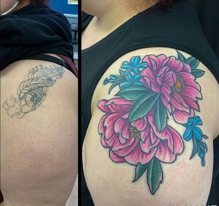 Flowers make great cover-ups!