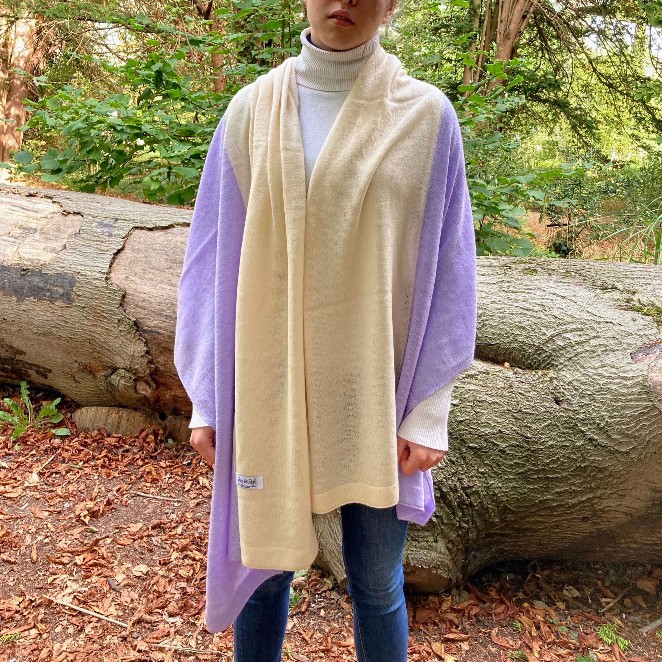 Lavender Colorblock Travelwrap