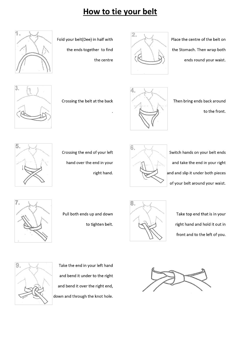 How to tie your belt
