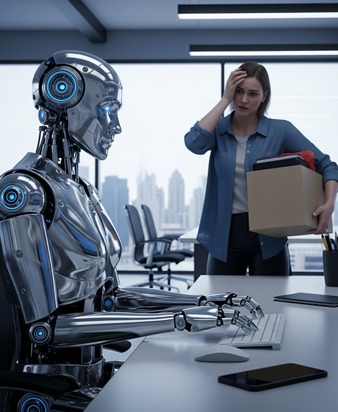 Image depicting AI taking a professional's job