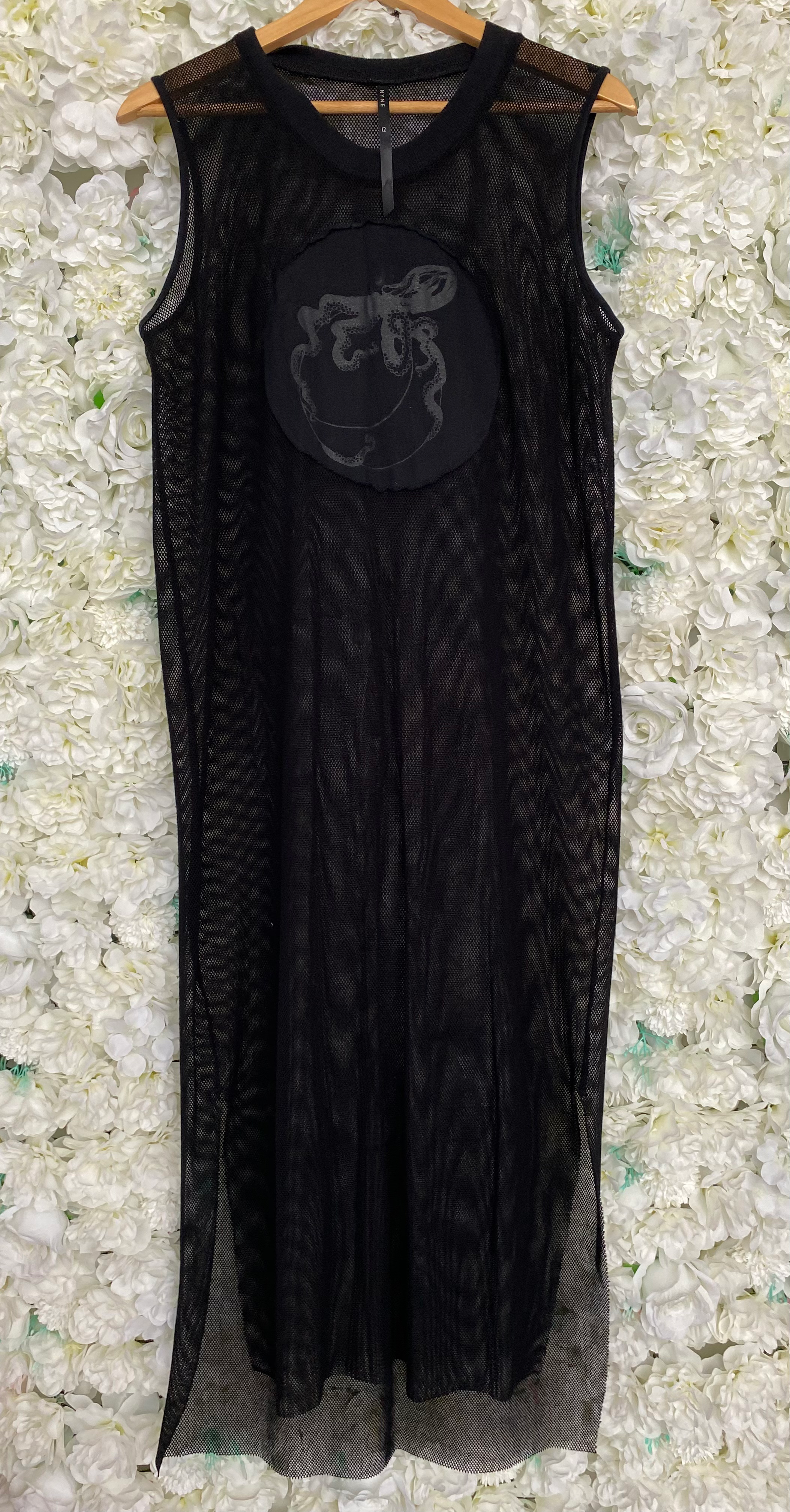 🌸 Nyne Black Mesh Dress Sz 12
