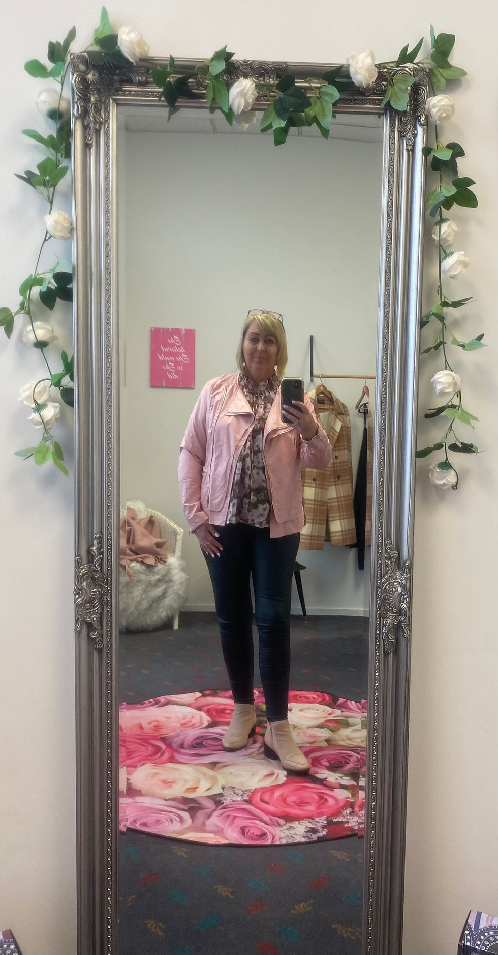 Thumbnail: 🌸 Augustine Pink Faux Leather Jacket Sz 12-14