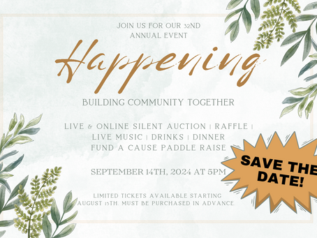 Save the Date: Happening - September 14, 2024