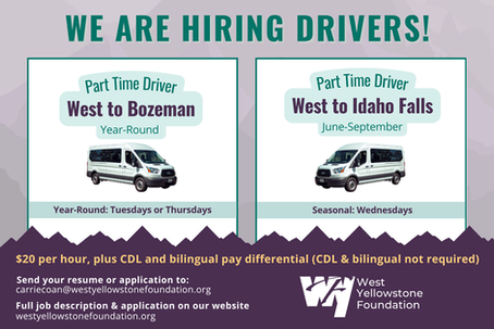 Join our Team: hiring part time drivers!