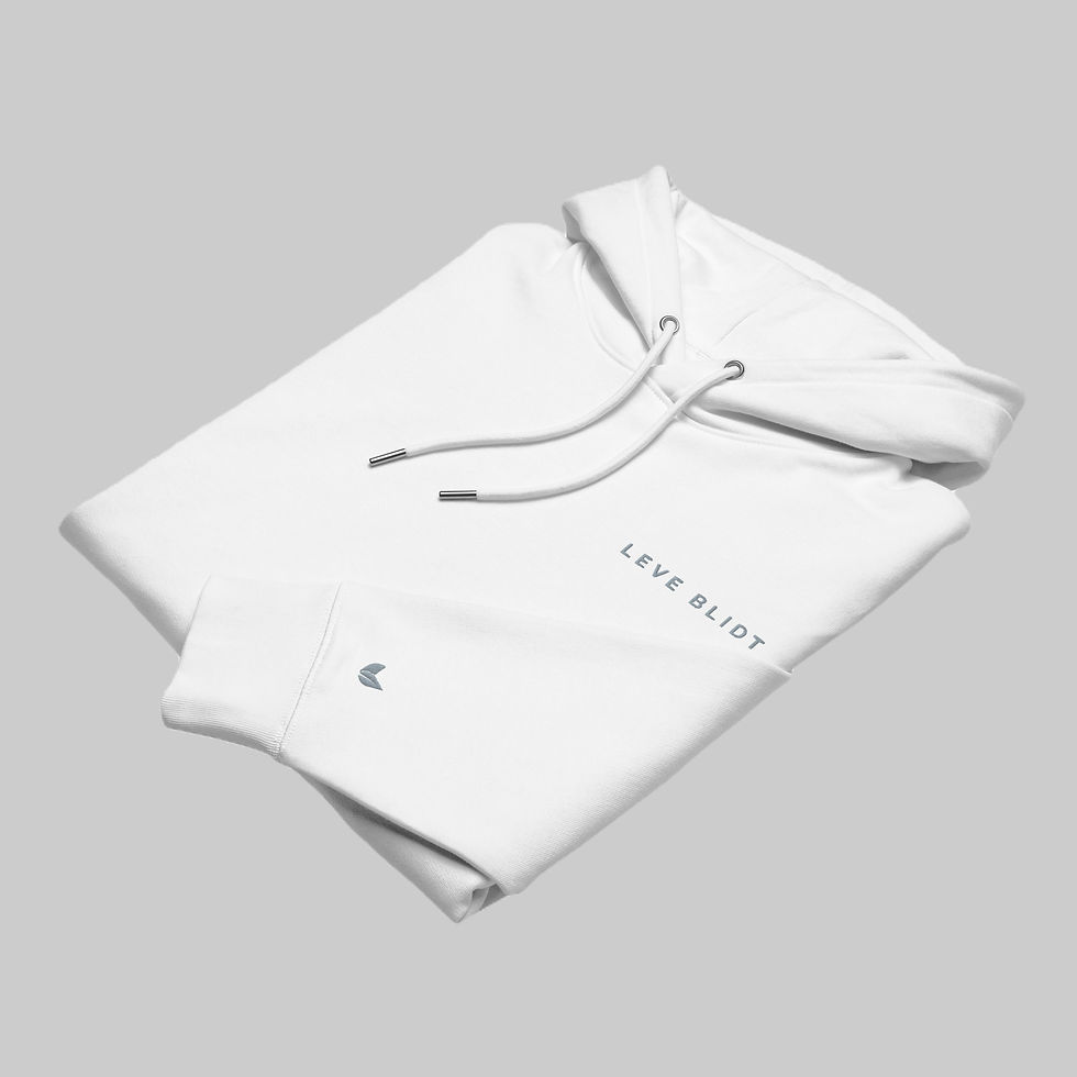 Thumbnail: White pullover hoodie folded flat