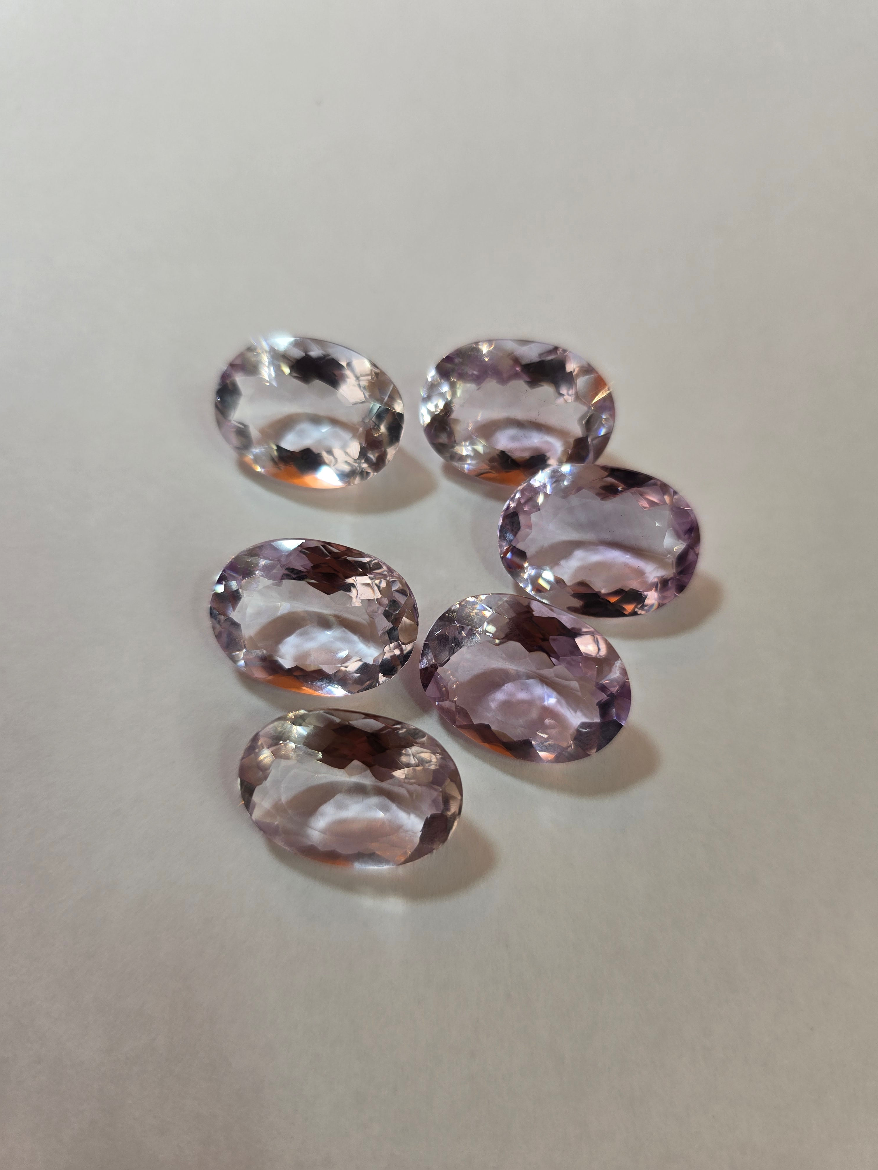Ametista Rosé de France lote 6 pedras