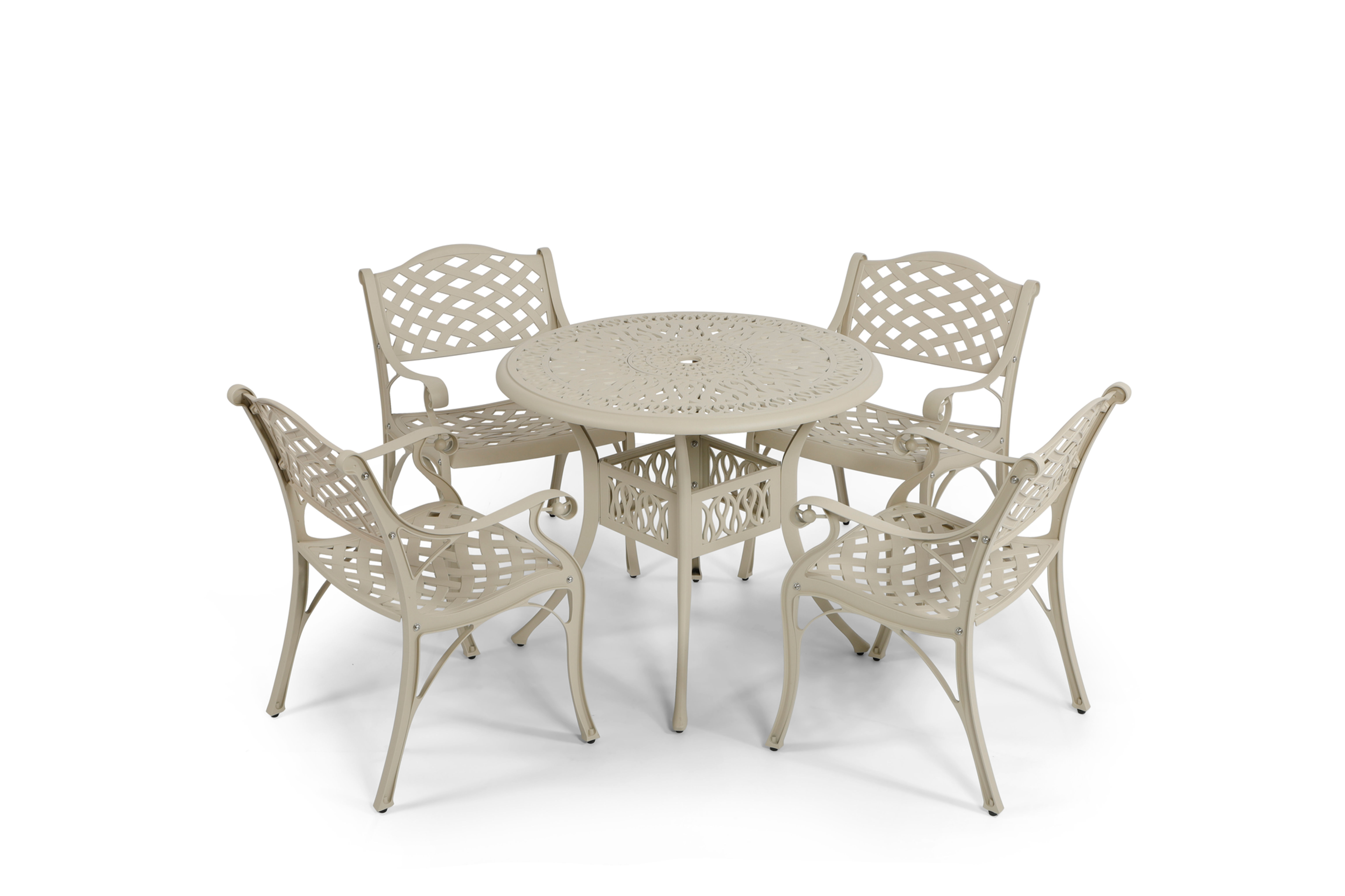 4 Seater Lattice with 90cm Round Table
