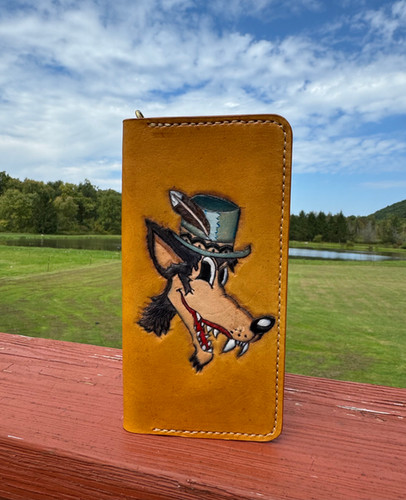 Big Bad Wolf Biker Wallet | Redeye Leather Co