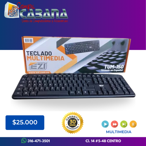 TECLADO ALÁMBRICO TUM-150