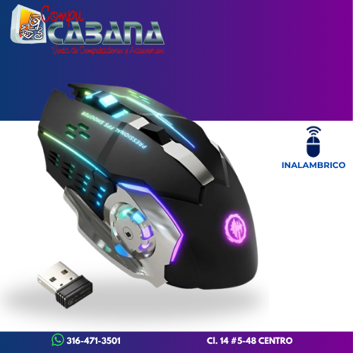 MOUSE INALAMBRICO/ GAMER-RECARGABLE + BLUETOOTH