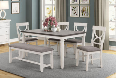 White dining room set