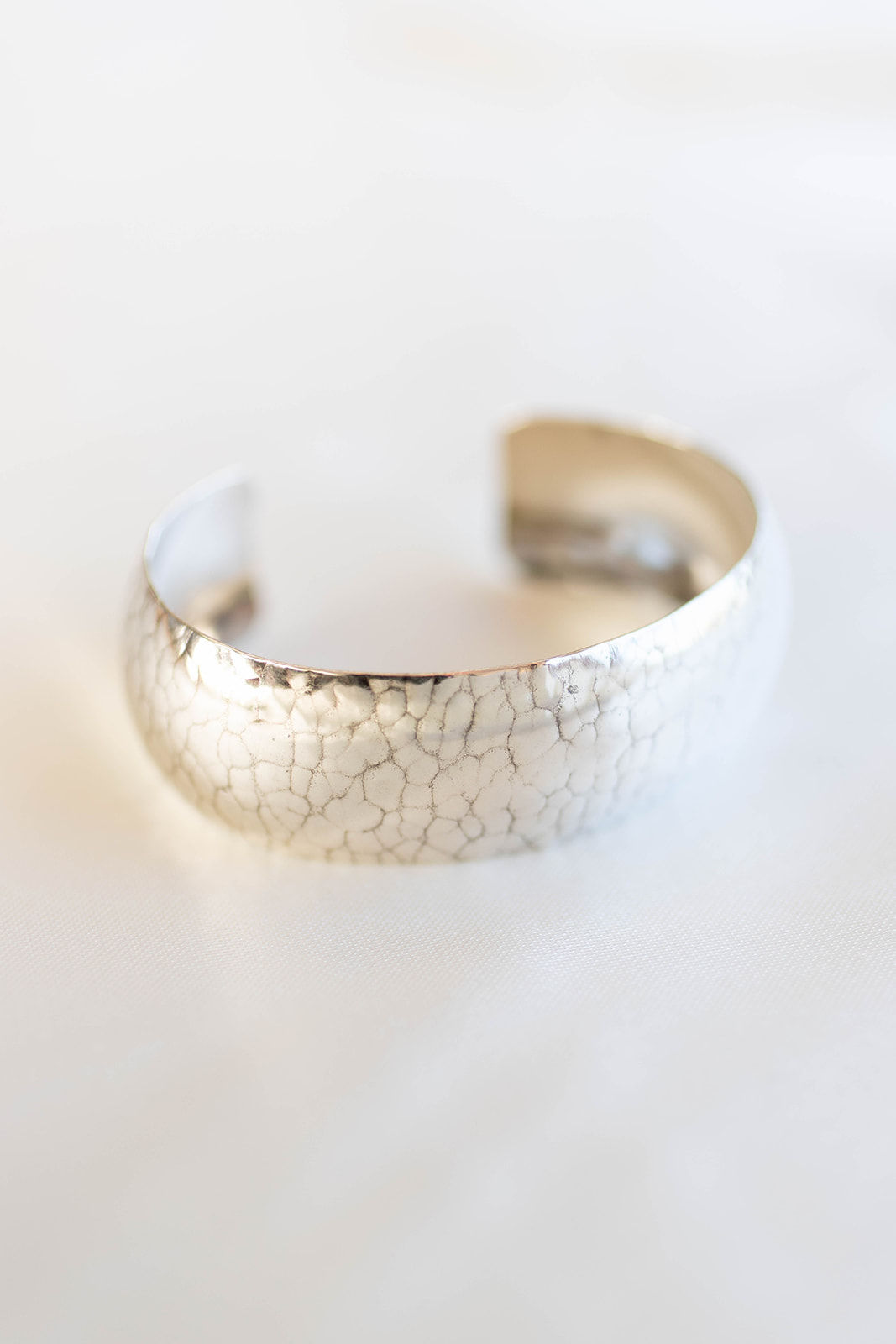 Orange Peel Cuff Bracelet in Sterling Silver