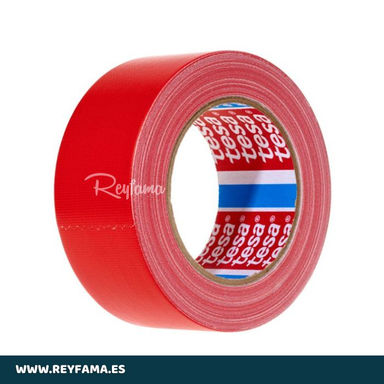 Cinta de Tejido Rojo 25mx50mm Tesa