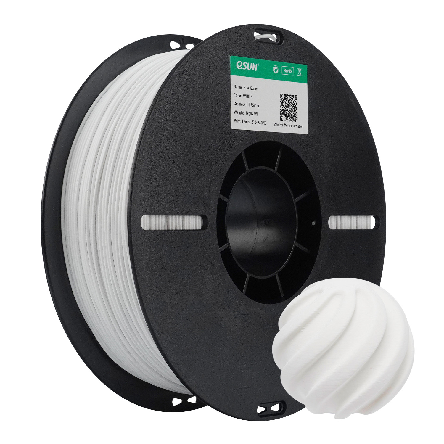 FILAMENTO ESUN PLA BASIC BRANCO WHITE