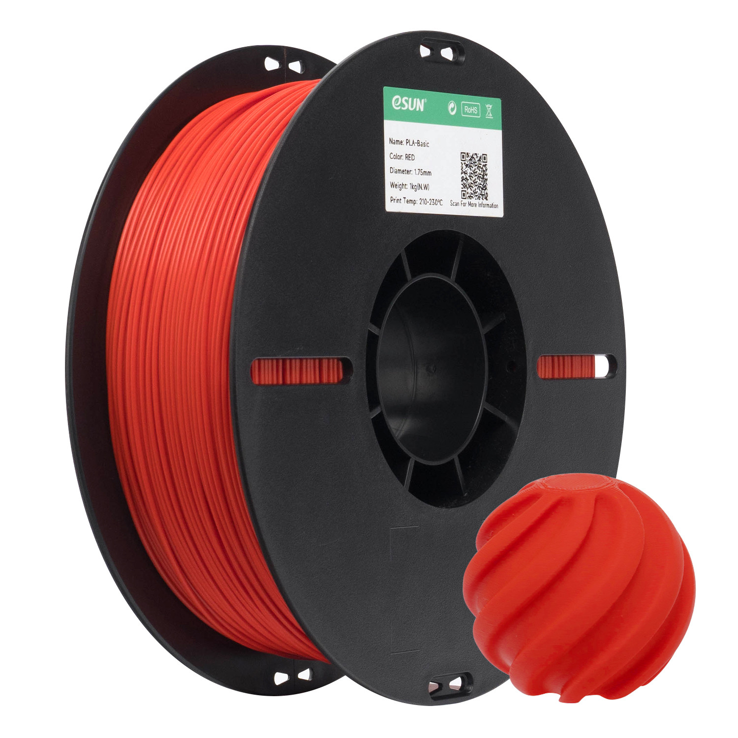FILAMENTO ESUN PLA BASIC VERMELHO RED