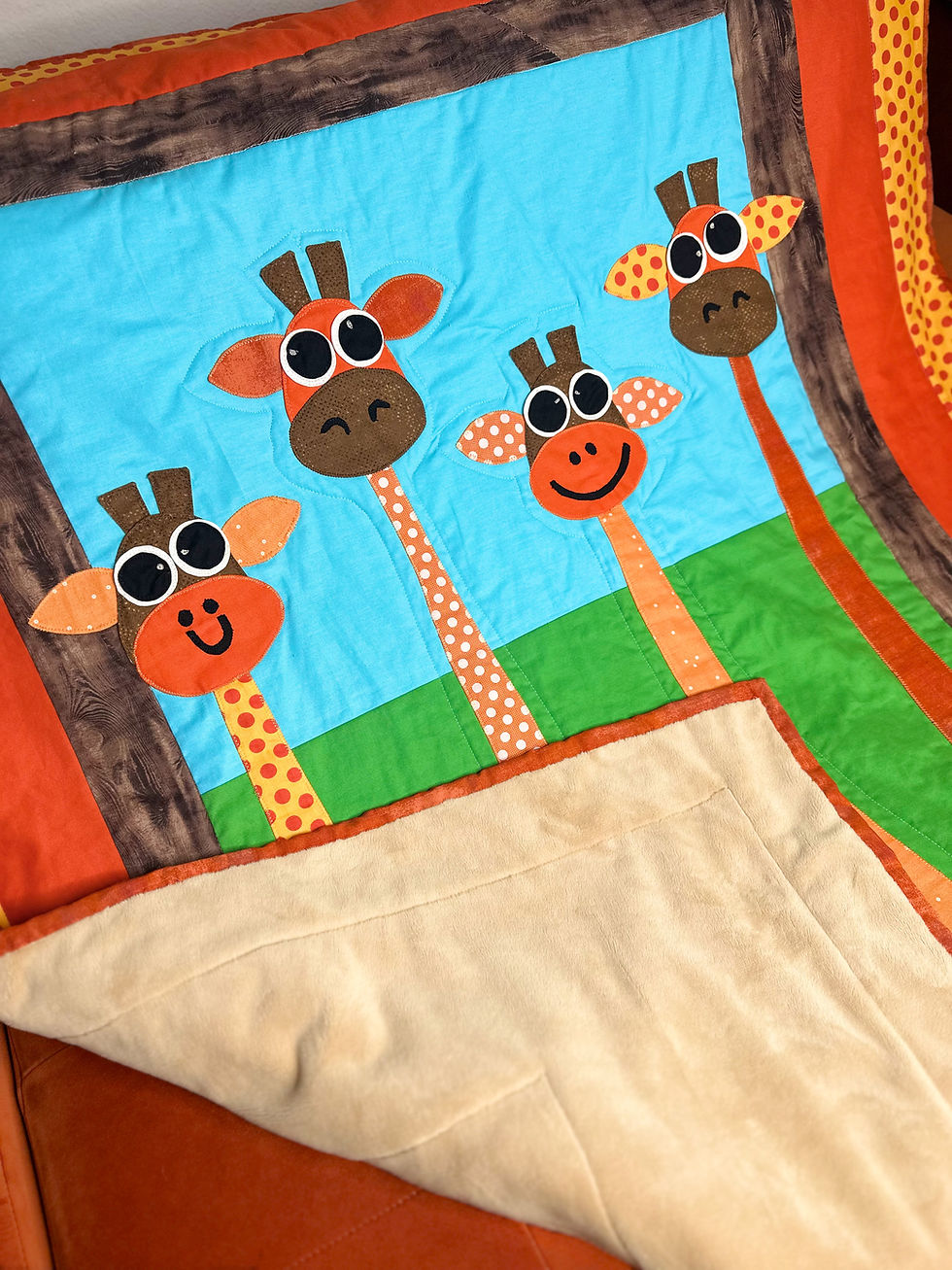 Giraffe Baby Quilt Blanket
