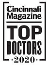 Logo that reads Cincinnati Magazine Top Doctors 2020
